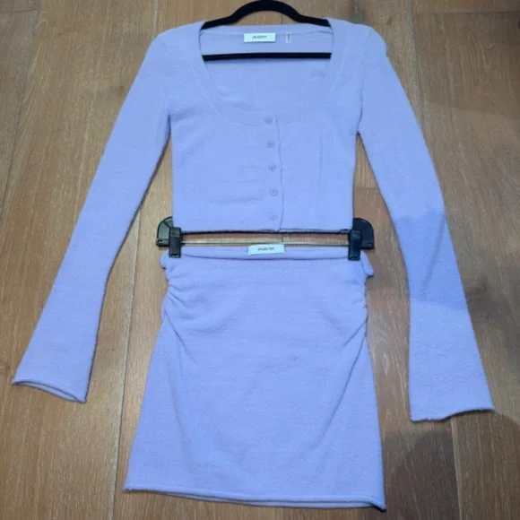 Danielle Guizio Lavender sweater skirt set NWOT - Picture 6 of 10